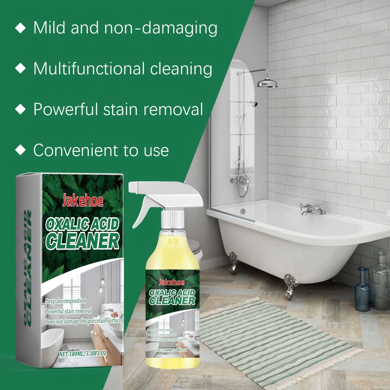 Bathroom Cleaner for Tough Toilet & Sink Stains