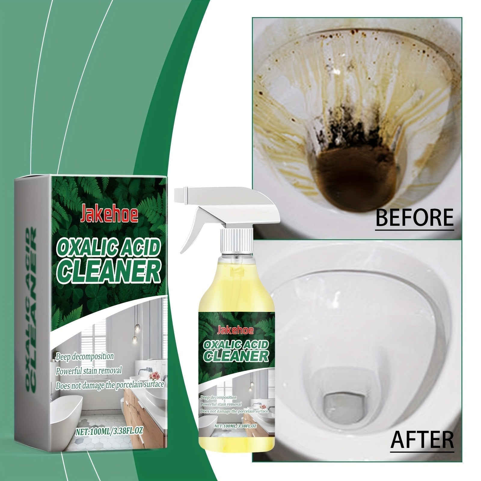 Bathroom Cleaner for Tough Toilet & Sink Stains