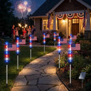 8 Solar American Flag Pathway Lights for 250th Independence Celebration
