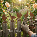 5-Piece Lifelike Rusty Metal Bird Silhouettes Garden Art