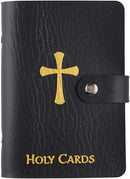 Catholic Genuine Leather Holy Card Holder