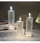 A set of 4 LED crystal candle lights ✨