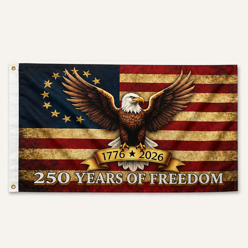 1776–2026 USA 250th Anniversary Patriotic Eagle Flag