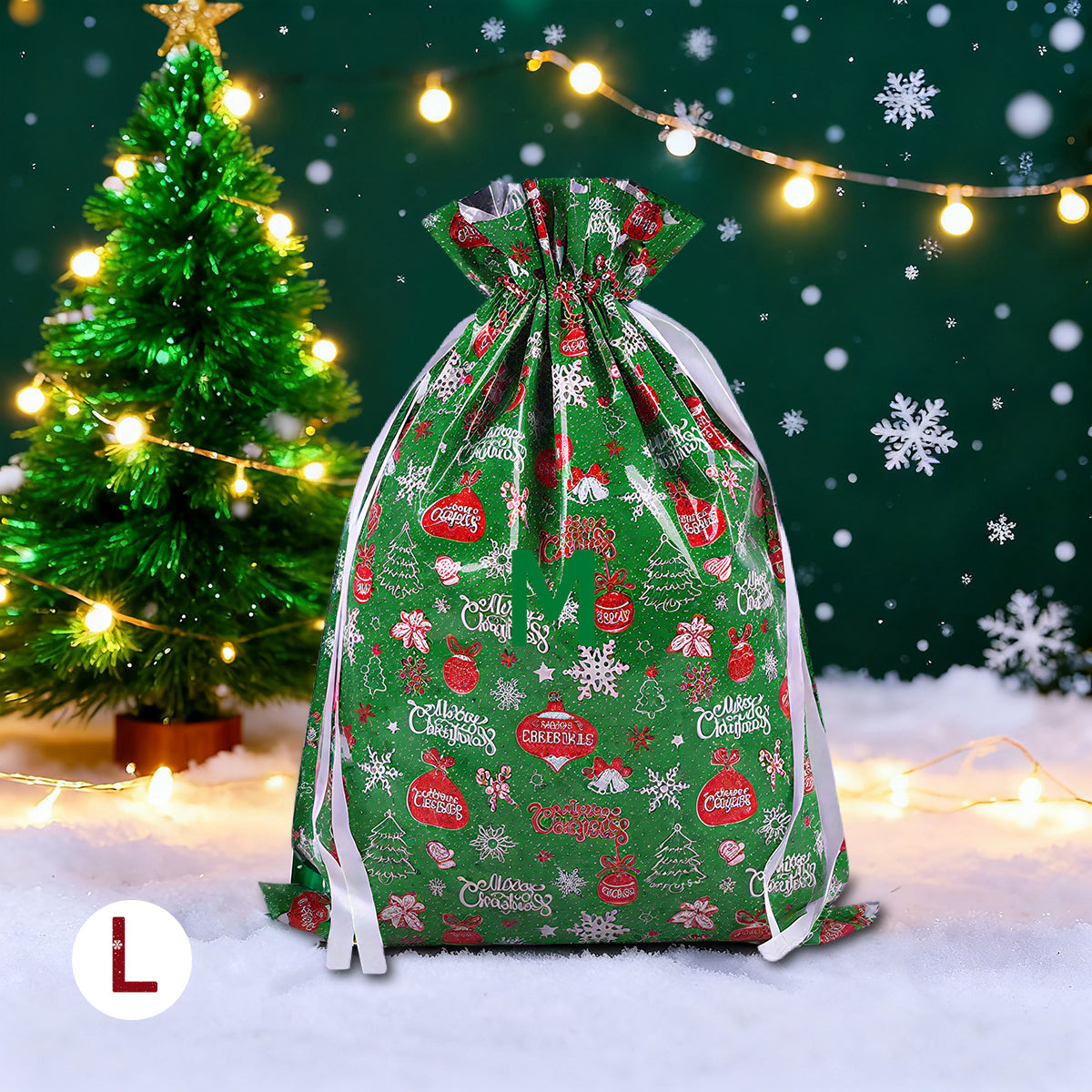 50PCS Christmas Gift Wrapping Set (25 Colorful Bags + 25 Tags)