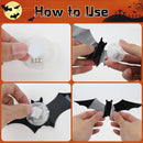 Halloween Bats Wall Decor with Lights – 3D Spooky Stickers for Home