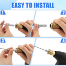 Heavy Duty Hose High-Pressure Washer Spray Nozzle Kit for Drum Washing Machine & AC 4 Pack Straight/Side Spray Nozzles 7cm & 22.5cm 40° Tips 1-2GPM