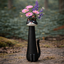 Handmade quirky cat-shaped vas