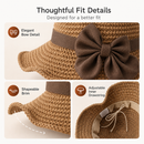 Elegant Woven Straw Sun Hat with Bow