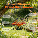 Heart-Shaped Bird Feeder – Floral, Hanging,Perfect for Backyard or Balcony