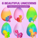 6-Pack Surprise Unicorn Eggs: Hatch & Grow Mystery Toy Set ✨