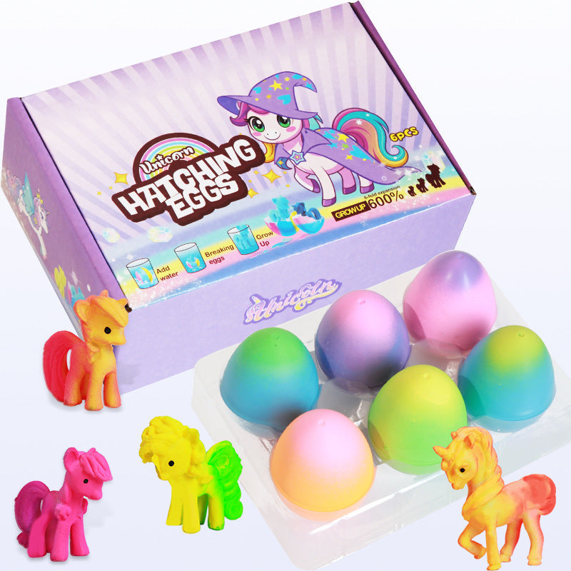 6-Pack Surprise Unicorn Eggs: Hatch & Grow Mystery Toy Set ✨