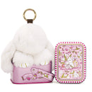 Handcrafted Soft Bunny Charm: Adorable Plush Rabbit Toy Keychain