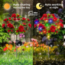 4-Pack Outdoor waterproof azalea solar lights