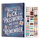 Funny Password Notebook - Spiral Bound with Lock Icons & Funny Security Phrases