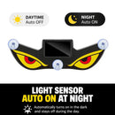 Dynamic LED Car Rear Window Display – Vampire Devil Eye Emoji Panel