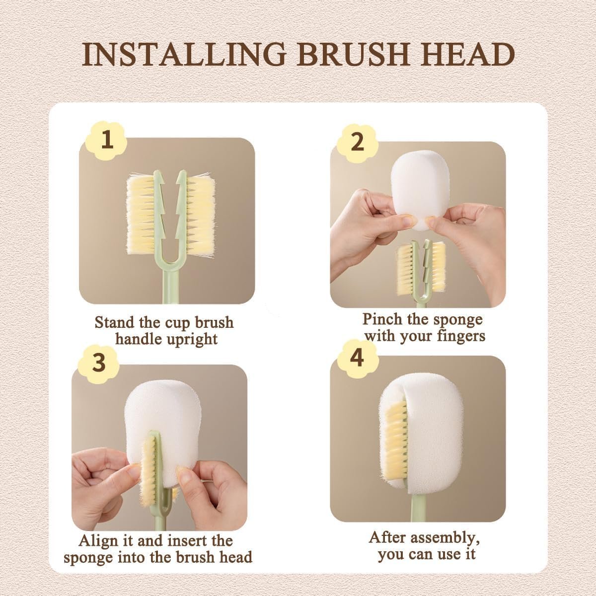 5-in-1 Multifunctional Baby Bottle Cleaning Brush Set