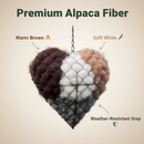 Handmade Alpaca Fiber Bird Nesting Heart